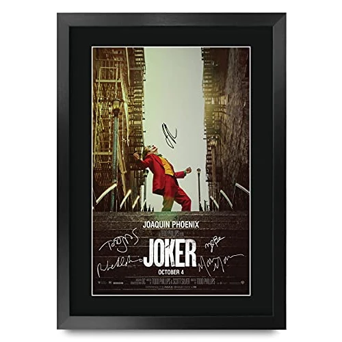 Limitiertes Angebot: HWC Trading Joker The Cast Joaquin Phoenix Geschenke Geduckter Poster Signiertes Autogramm Foto für Fans von Film Memorabilien - A3 Gerahmt von 39.99 EUR auf 19.99 EUR (Spare 50%)