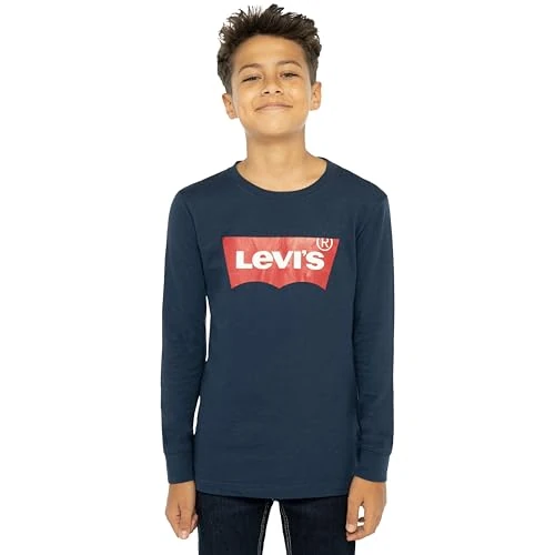 Levi's Lvb L/S Batwing Tee, Maglia a maniche lunghe Bambini e ragazzi, Blu (Dress Blues), 2 anni