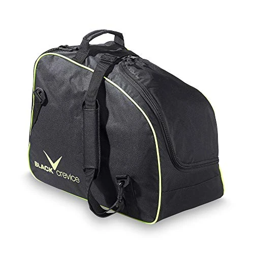 Black Crevice Borsa per scarponi da sci e casco I Borsa per scarpe da snowboard/scarponi da sci e caschi I Borsa regolabile con grande scomparto e secondo scomparto con zip I 53x26x39cm
