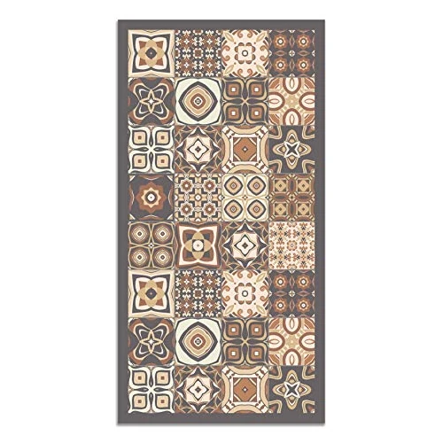 Offre limitee: Panorama Tapis Vinyle - Modèle Carreaux Ciments Marron 200x200 cm - Différentes Tailles - Deco Maison, Cuisine, Chambre et Exterieur de 145.35 EUR a 145.35 EUR (economie 0%)