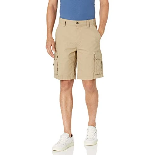 Offerta a tempo: Amazon Essentials Pantaloncini Cargo Elasticizzati in Misto Cotone Leggero da 25cm Uomo, Marrone Kaki, 38W - 24% da 22.90 € a 17.40 €