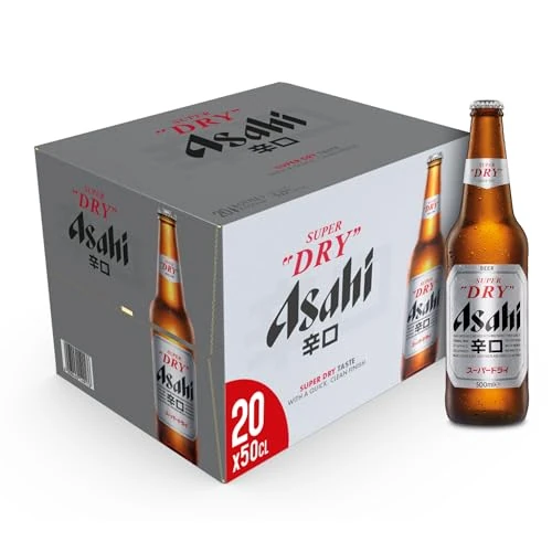 Offerta a tempo: Asahi Super Dry Birra Premium Dry Lager, Cassa Birra con 20 Birre in Bottiglia da 50 cl — 22% da 45,99 € a 35,99 €