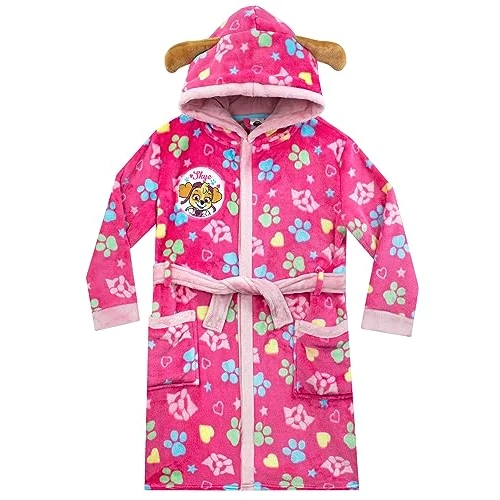 Paw Patrol Dressing Gown | Skye Dressing Gown For Girls | Girls Bathrobe | Pink Age 6 to 7 Years