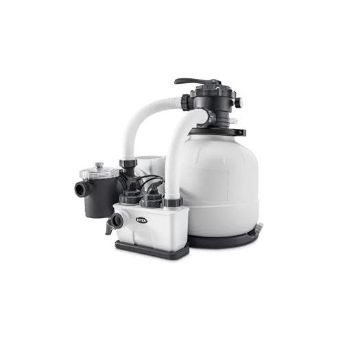 Offerta a tempo: Intex 26676 – Pompa Filtro a Sabbia Krystal Clear con Generatore Salino di Cloro Saltwater System Integrato, Flusso d'Acqua 7900 L/h, Flusso di Sistema 6000 L/h, per piscine con massimo 32200 L - 0.00% da 299.90 € a 299.90 €