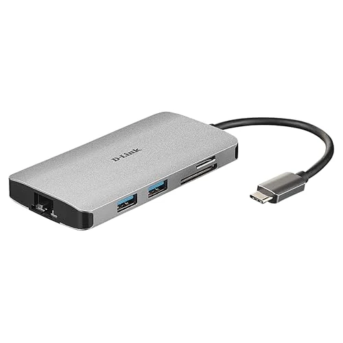 Offerta a tempo: D-Link DUB-M810 Hub USB di Tipo C 8 in 1, con HDMI 4K e 1080 p, 2 Porte USB 3.0 e USB 2.0, Lettore di Schede SD e MicroSD, Porta Rete RJ45 1 Gbps, Un USB C di Ricarica fino a 100 W - 39% da 53.00 € a 32.25 €