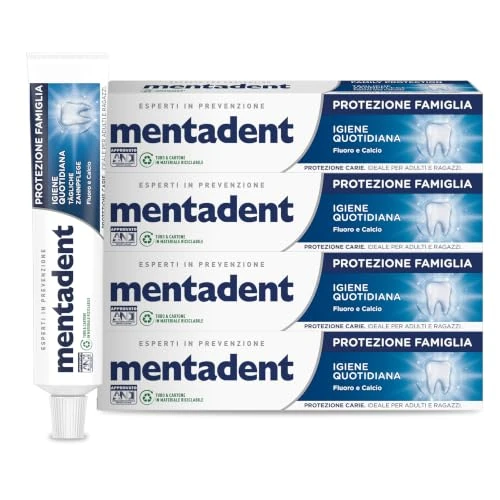 Zeitlich begrenztes Angebot: Mentadent Zahnpasta Schutz für die Familie, tägliche Hygiene, 4 x 75 g von 11.54 € auf 11.54 € (0.00% Rabatt)