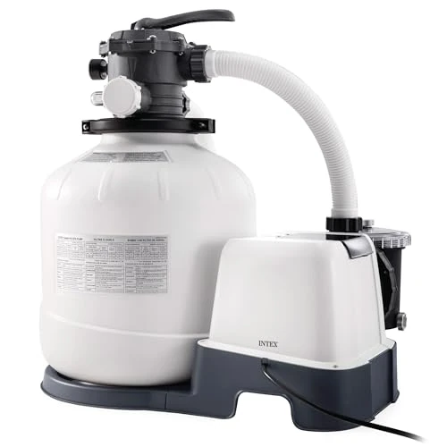 Tijdelijke aanbieding: Intex 26680 Krystal Clear Zandfilterpomp met zoutwatersysteem, waterstroom 10.000 l/u, systeemstroom 8000 l/u, voor zwembaden tot maximaal 56800 l, kunststof, wit van 345.00 € naar 345.00 € (0.00% korting)