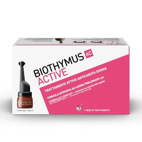 Biothymus Aktywne ampułki przeciw wypadaniu włosów dla kobiet. Aktywna formuła o przedłużonym działaniu, 10 fiolek jednorazowych. 1 x miesiąc kuracji.
