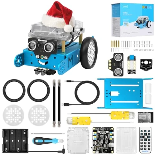 Limitiertes Angebot: Makeblock mBot Programmierbar Roboter für Kinder, Roboter Bausatz mit App-Fernbedienung, STEM Robotik Auto Spielzeug Programmieren Lernen mit Scratch/Arduino, Roboter Kinder Geschenke ab 6 Jahre von 99.99 EUR auf 65.40 EUR (Spare 35%)