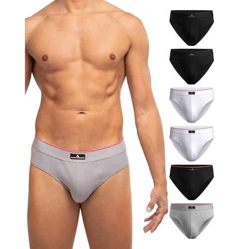 Offerta a tempo: DANISH ENDURANCE Slip Uomo Cotone, 3 o 6 Paia, 6 X Multicolore (2 X Nero, 2 X Bianco, 1 X Grigio, 1 X Nero/Linea Rossa), XL - 0.00% da 41.95 € a 41.95 €