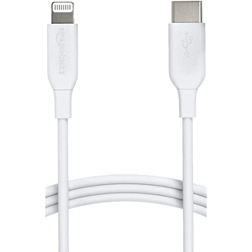 Amazon Basics Kabel USB-2.0 typu C na Lightning (certyfikat MFi), 1,8 m, biały