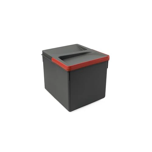 Emuca - Base Sagomata, Altezza 216 mm, capacità 12 Litri, Colore Grigio, Altezza 216 mm (1x12L)