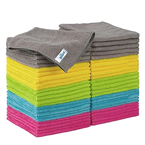 Oferta limitada: MR.SIGA Paños de Limpieza de Microfibra Multiusos, Paquete de 50 Unidades | Paños de Limpieza Reutilizables de Microfibra, 5 Colores, 30 x 30 cm (11,8 x 11,8 Pulgadas) de 26.99 € a 26.99 € (ahorro 0.00%)