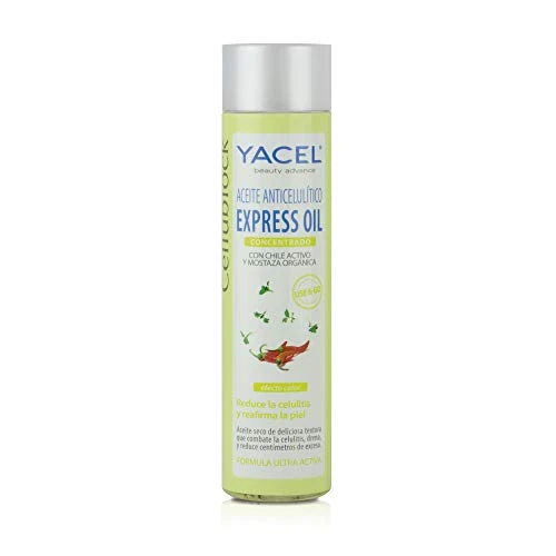 Yacel Cellublock Express Oil, Anti-Cellulite Firming and Reducing Oil Concentrate, Warming Effect, 150 ml
