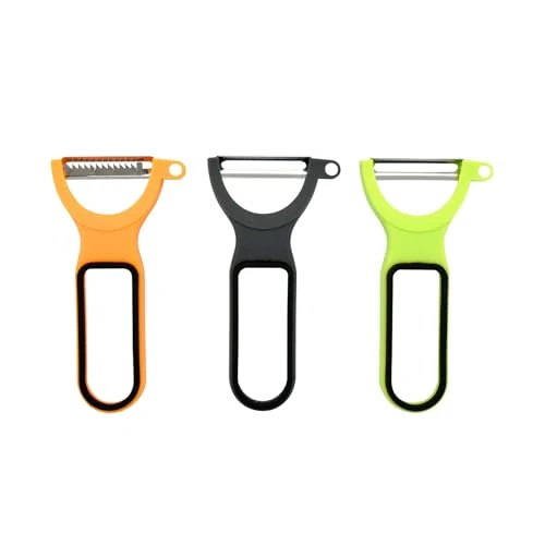 Offerta a tempo: Fackelmann 41964 - Set di 3 rasoi, pelapatate, in acciaio inossidabile, plastica, arancione, grigio, verde, 13 x 7 cm - 39% da 9.99 € a 6.09 €