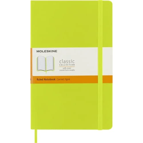 Offerta a tempo: Moleskine Classic Notebook, Taccuino a Righe, Copertina Morbida e Chiusura Elastica, Formato Large 13 x 21 cm, Colore Verde Limone, 240 Pagine - 0.00% da 23.00 € a 23.00 €