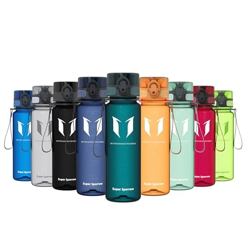 Super Sparrow Waterfles Kinder 500ml – BPA-vrije Tritan Drinkfles, Lekvrij & Morsvrij – Lichtgewicht Herbruikbare Sportfles voor School, Sport, Fitness en Fietsen
