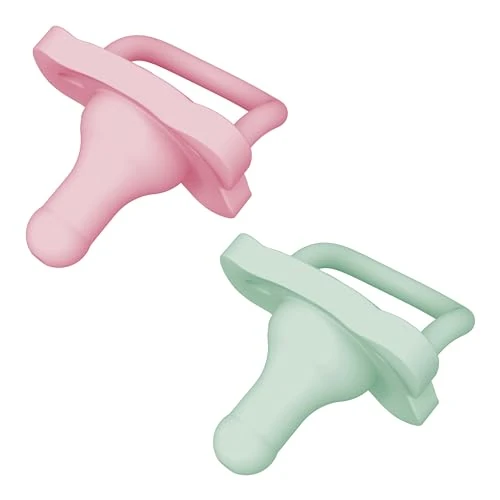 Offerta a tempo: Dr. Brown's HappyPaci - Ciuccio 100% in silicone, design sagomato monopezzo, 0-6 m, senza BPA, confezione da 2, rosa e verde - 17% da 13.79 € a 11.39 €