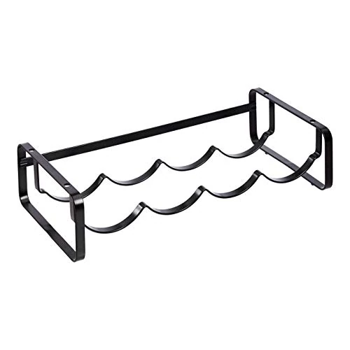 Limited offer: Amazon Basics Tabletop Stackable 4-Bottle Metal Wine Rack, 3.74"D x 15.75"W x 7.87"H, Black from 18.16 EUR to 17.07 EUR (save 6%)