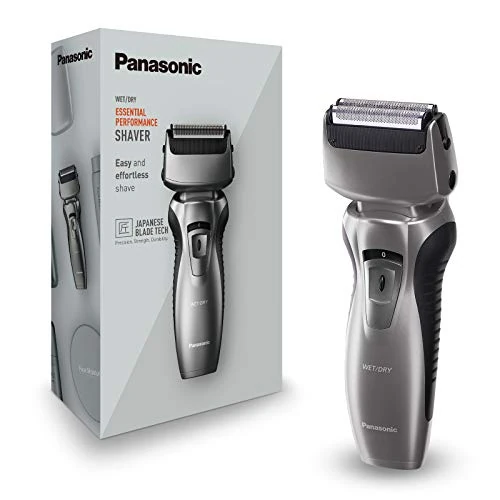 Oferta limitada: Panasonic ES-RW33-H503 - Afeitadora y recortadora para hombre (2 en 1, hojas precisión nanométrica, cabezal giratorio flexible, lavable, hojas dobles, luz de carga, funda de viaje) gris de 50.00 € a 41.50 € (ahorro 17%)