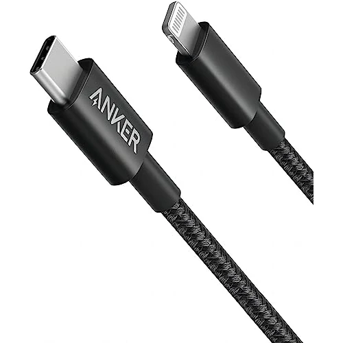 Tijdelijke aanbieding: Anker USB C naar Lightning-kabel, 331-kabel, nieuw nylon snellaadkabel (1 m, MFi-gecertificeerd) iPhone-oplaadkabel voor iPhone 13 13 Pro 12 Pro Max 12 11 X XS XR, AirPods Pro, ondersteunt stroomvoorziening van 19.99 € naar 12.34 € 