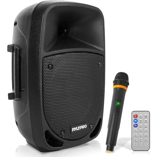 Limited offer: Pyle 800W Portable Bluetooth PA Speaker - 8’’ Subwoofer, LED Battery Indicator Lights w/ Built-in Rechargeable Battery, MP3/USB/SD Card Reader, and UHF Wireless Microphone - Pyle PSBT85A,Black from 97.39 EUR to 64.26 EUR (save 34%)