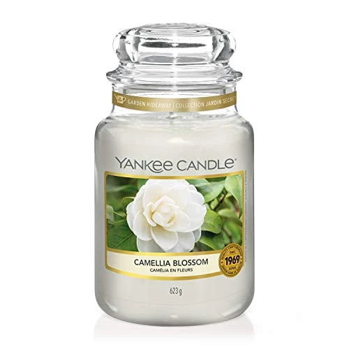 Yankee Candle Świeca Zapachowa w Słoiku, Wosk Szkło, Camellia Blossom, 623 g