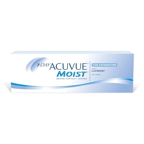 Offerta a tempo: ACUVUE 1-DAY Acuvue MOIST for ASTIGMATISM - Lenti a contatto giornaliere; protezione UV;+1.50 diottrie; Cilindro -0.75 ; Asse 10 ; BC 8.5; DIA 14.50; 30 lenti - 0.00% da 7.43 € a 7.43 €