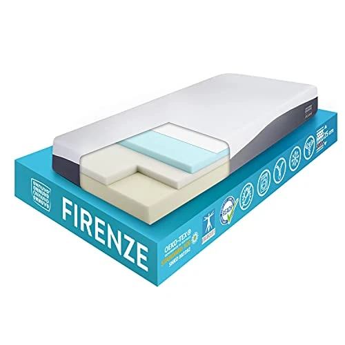 Offerta a tempo: OnNuvo Materasso New Gel Memory Foam, 25 cm, Antidecubito, Alta Densita' 50-55 kg/m3, AirTeachFoam+, Ortopedico, Ipoallergenico, Ergonomico, Certificato, Sfoderabile, Lavabile (80x190x25) Firenze - 12% da 169.99 € a 149.99 €