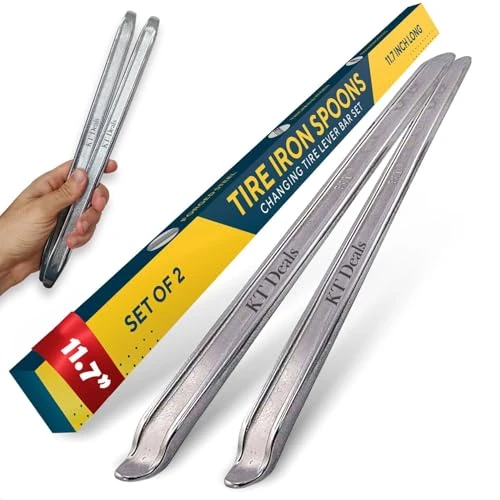 Oferta limitada: KT Deals Tire Iron Spoons Changing Tire Lever Bar Set Repair Tool Kit Tyre Changer Remover Heavy Duty Metal Steel for Motorcycle Bike Scooter Bicycle Mower (2pc 11.7 Inch) de 29.54 € a 29.54 € (ahorro 0.00%)