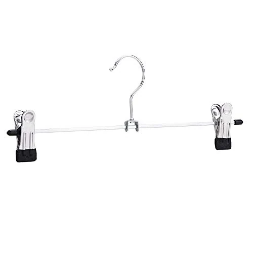 Limited-time offer: Amazon Basics Metal Trousers and Skirt Hangers with Clips, Pack of 20, Chrome from 9.89 GBP to 9.89 GBP (save 0%)