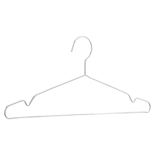 Offerta a tempo: Amazon Basics Grucce appendiabiti in acciaio inox, Confezione da 50 pezzi, Cromate - 41% da 31.77 € a 18.60 €