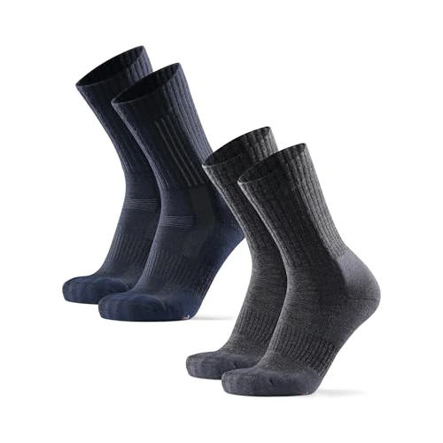 Oferta limitada: DANISH ENDURANCE Calcetines de Senderismo Terrain Expert Pro de Lana Merino Unisex, 2 Pack, MC: 1 x Azul Marino,1 x Gris, 35-38 de 42.95 EUR a 39.95 EUR (ahorro 7%)