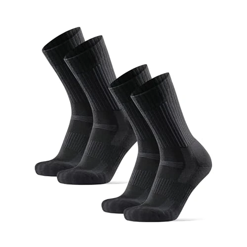 DANISH ENDURANCE Premium Wandersocken 2 Paare (Schwarz, EU 35-38)