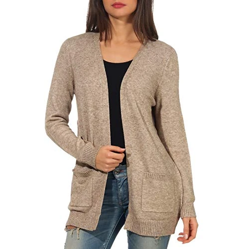 ONLY NOS 15174274, Gilet Femme, Beige (Beige Detail: W. Melange), 44 (Taille Fabricant: X-Large)