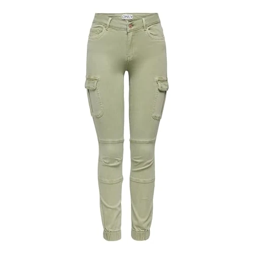 Zeitlich begrenztes Angebot: ONLY Damen ONLMISSOURI REG ANK Cargo PNT NOOS Hose,Oil Green,40W / 30L von 44.99 € auf 13.60 € (70% Rabatt)