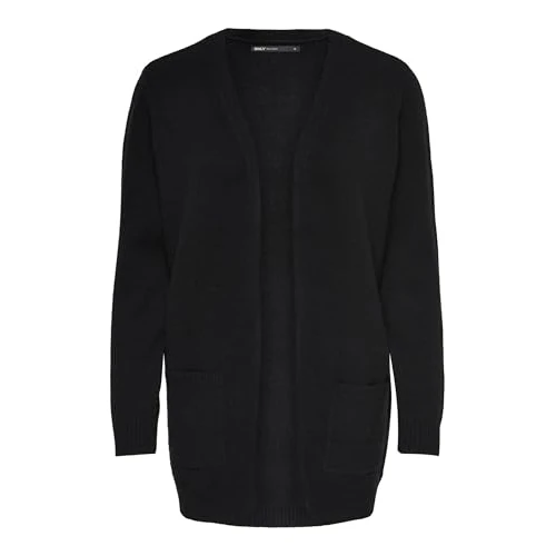 Offerta a tempo: Only Onllesly L/S Open Cardigan Knt Noos, Maglione cardigan Donna, Black 1, XS - 47% da 34.99 € a 18.41 €