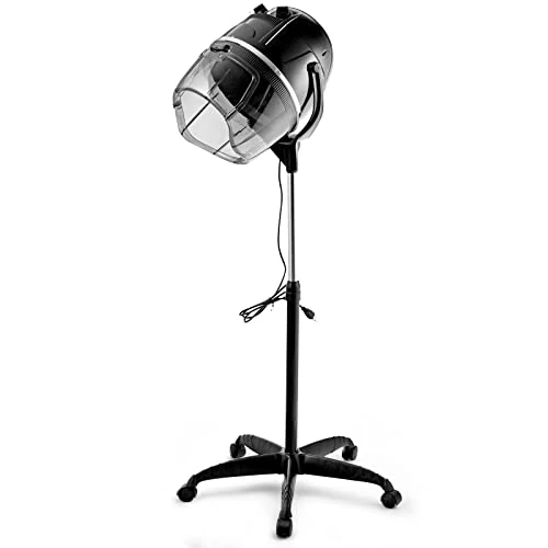 Offerta a tempo: DREAMADE Casco Asciugacapelli Professionale in Piedi con Cappuccio Portatile Altezza Regolabile per Barbiere Salone Parrucchiere 1050 W, Temperatura 40-75 °C, Timer 0-60 Minuti, Altezza 125-160 cm - 5% da 136.99 € a 130.14 €