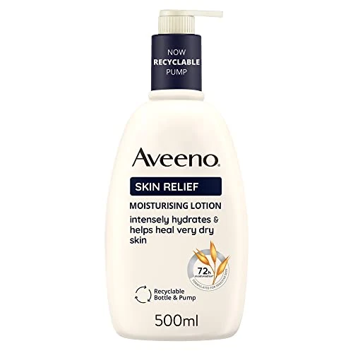 Offerta a tempo: Aveeno Skin Relief Crema Nutriente Senza Profumo, Crema corpo idratante 72h con triplo complesso lenitivo di Avena e Burro di Karité, Crema corpo idratante pelle secca e sensibile, 500 ml - 33% da 25.99 € a 17.49 €