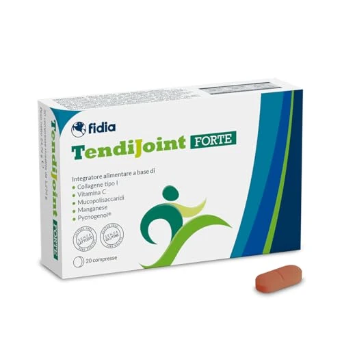 Offerta a tempo: Fidia Farmaceutici TendiJoint FORTE - 20 Compresse, Integratore Alimentare per il Benessere dei Tendini, Senza Glutine e Lattosio — 30% da 27,00 € a 18,89 €