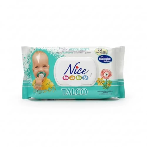 Offerta a tempo: Nice Baby Talco - 72 Salviette Umidificate per Cambio Pannolino — 32% da 1,25 € a 0,85 €