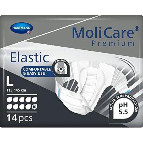 Offerta a tempo: MoliCare Premium Elastic 10 Gocce L Pannoloni Assorbenti 14 pz - 15% da 23.99 € a 20.31 €