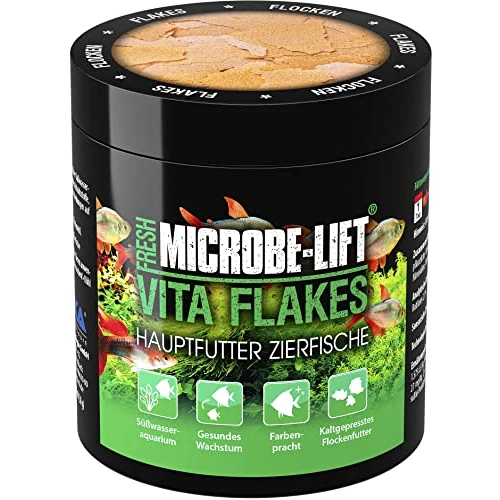 Fish Flake Food – ARKA Vita Flakes 250 ml / 30 g – cold-pressed premium flakes for all ornamental fish – boosts colour, vitality & growth – spirulina-free & water-stable