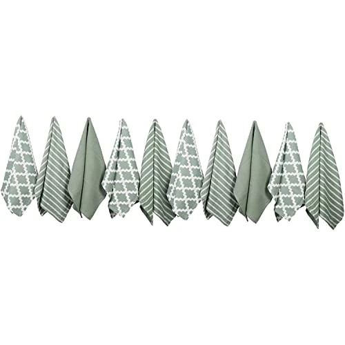 Limited-time offer: Penguin Home Premium 100% Pure Cotton Tea Towel for Kitchen, Set of 10 Kitchen Towels, Soft & Durable Kitchen Cloths Towel Set, Machine Washable, 65 x 45 cm Colour - Sage from 22.99 £ to 22.99 £ (save 0.00%)