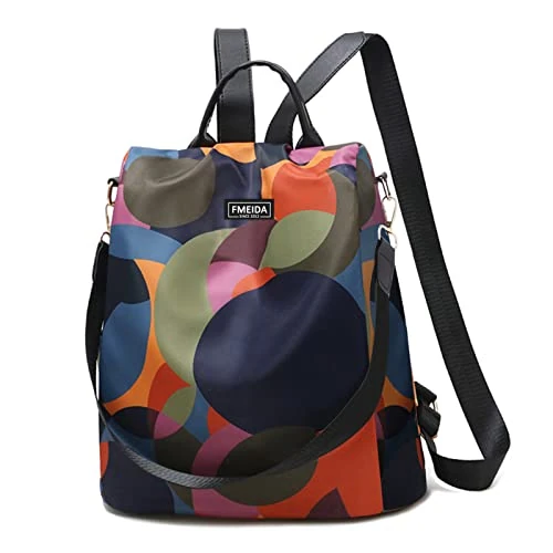 Tijdelijke aanbieding: Fmeida Anti-diefstal rugzak voor dames, waterdichte nylon schoudertas 2-in-1 convertible rugzak voor reizen, werk, winkelen en vrije tijd van 27.99 € naar 27.99 € (0.00% korting)
