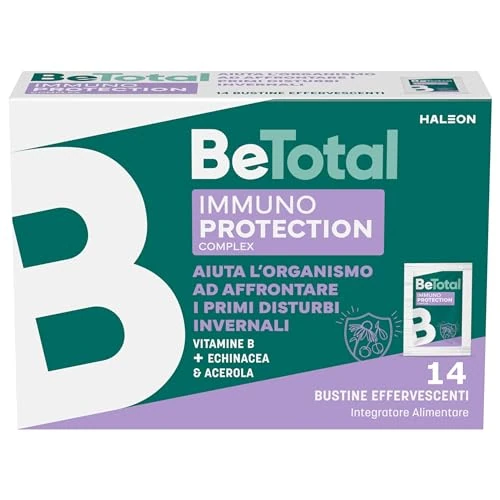 Offerta a tempo: Be-Total Immuno Protection Integratore Alimentare di Vitamine B, Echinacea e Acerola, Supporta le Difese Immunitarie, Gusto Agrumi, Senza Glutine e Senza Lattosio, 14 Bustine — 37% da 20,90 € a 13,24 €