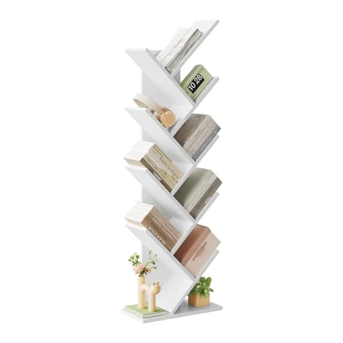 Tijdelijke aanbieding: EUGAD Boekenkast, ruimteverdeler, archiefkast, opbergrek, staand rek, CD dvd-rek met 9 niveaus, 40 x 127 x 20 cm, wit van 52.99 € naar 52.99 € (0.00% korting)