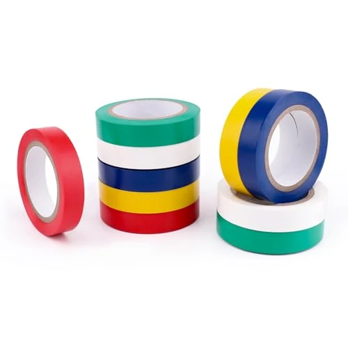 Limited offer: Amazon Basics Electrical Tape, 1/2-inch by 6.66 yard, Multi-Color, 10-Pack, Great for General Home&DIY, Automotive, Electrical, Labeling and Craft Project from 7.76 EUR to 7.76 EUR (save 0%)