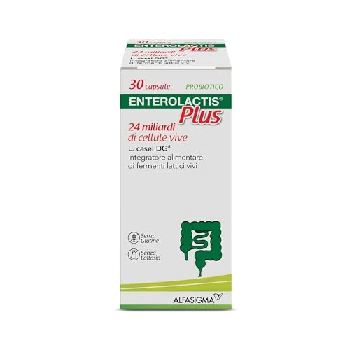 Enterolactis Plus, confezione da 30 capsule: fermenti lattici, probiotici, supporto per equilibrare la flora intestinale alterata