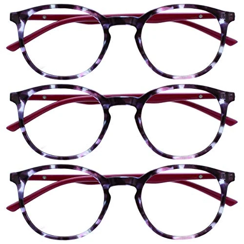 Offerta a tempo: OPULIZE Met 3 Pacco Blocco Luce Blu Occhiali Da Lettura Computer Gioco Porpora Rosso Ciliegia Uomo Donna BBB60-5 +2,50 - 0.00% da 13.38 € a 13.38 €